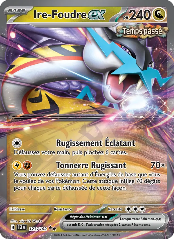 Carte Pokémon Ire-Foudre-ex de l'extension Forces Temporelles