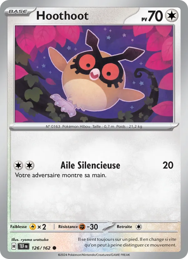 Carte Pokémon Hoothoot de l'extension Forces Temporelles