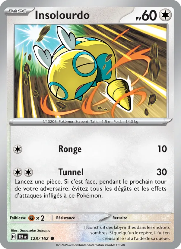 Carte Pokémon Insolourdo de l'extension Forces Temporelles
