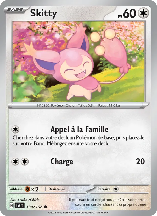 Carte Pokémon Skitty de l'extension Forces Temporelles