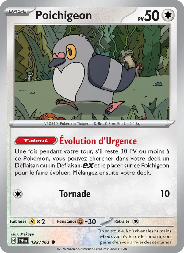Carte Pokémon Poichigeon de l'extension Forces Temporelles