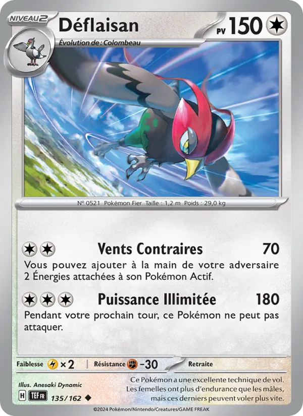 Carte Pokémon Déflaisan de l'extension Forces Temporelles