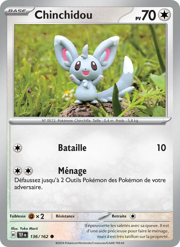 Carte Pokémon Chinchidou de l'extension Forces Temporelles