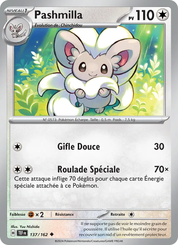 Carte Pokémon Pashmilla de l'extension Forces Temporelles