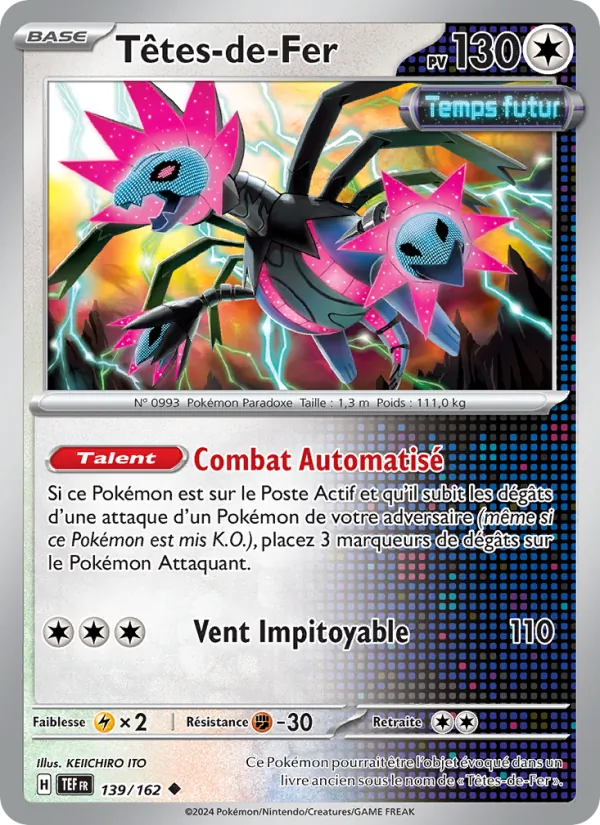 Carte Pokémon Têtes-de-Fer de l'extension Forces Temporelles