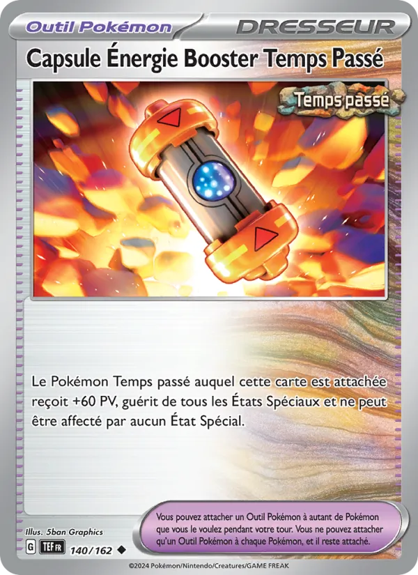Carte Pokémon Capsule Énergie Booster Temps Passé de l'extension Forces Temporelles