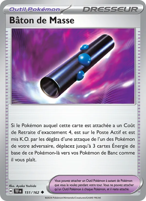 Carte Pokémon Bâton de Masse de l'extension Forces Temporelles