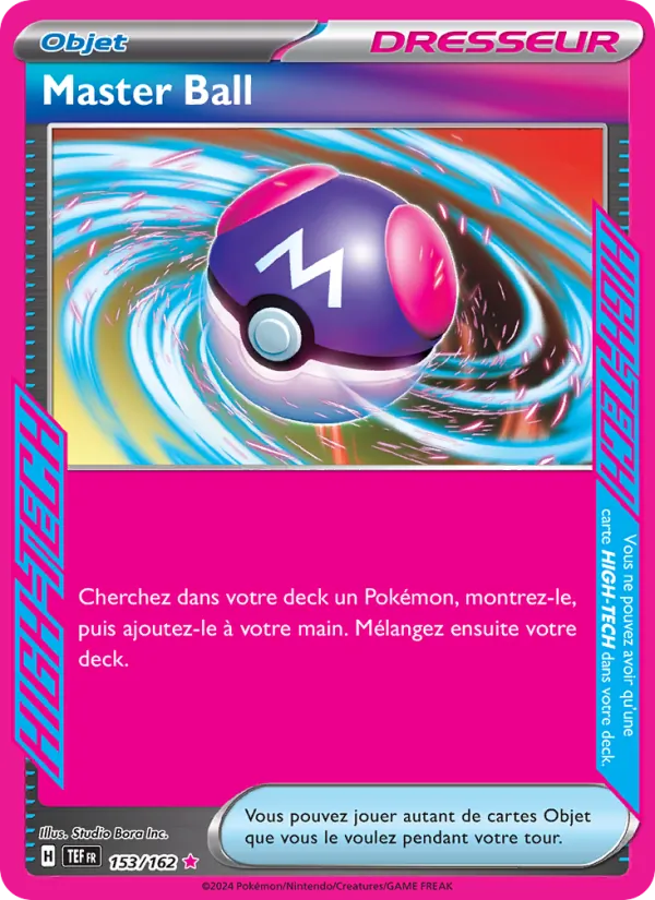 Carte Pokémon Master Ball de l'extension Forces Temporelles