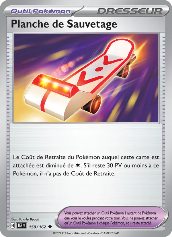 Carte Pokémon Planche de Sauvetage de l'extension Forces Temporelles