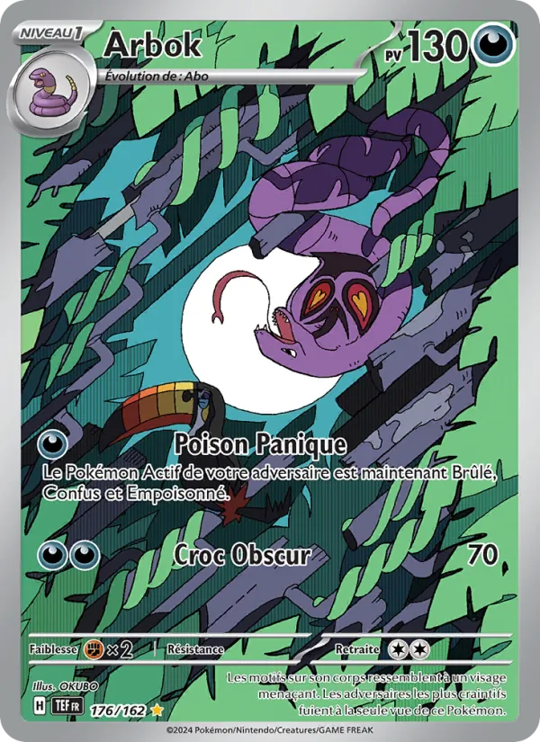 Carte Pokémon Arbok de l'extension Forces Temporelles