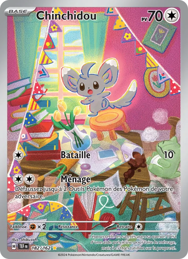 Carte Pokémon Chinchidou de l'extension Forces Temporelles