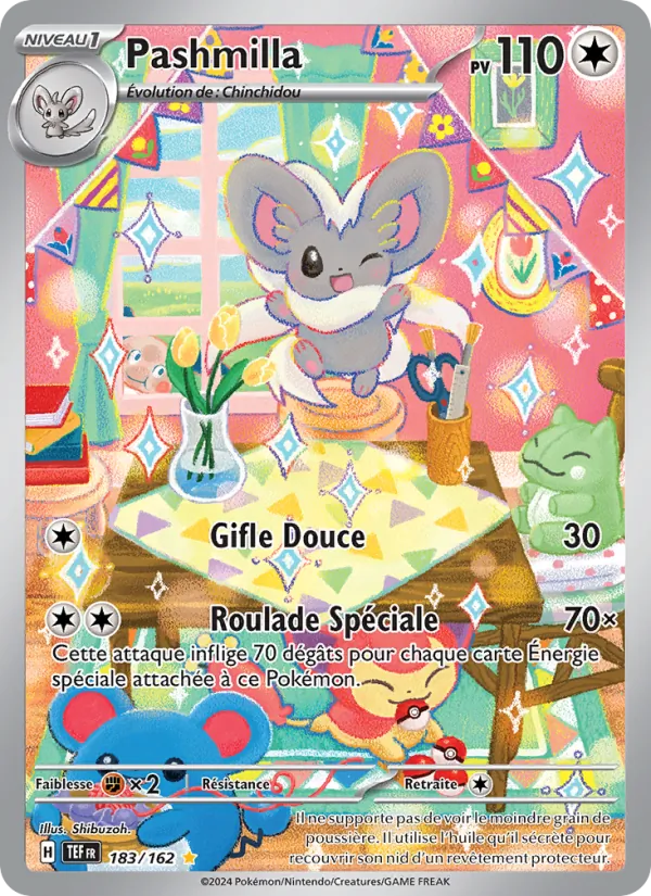 Carte Pokémon Pashmilla de l'extension Forces Temporelles