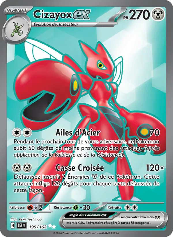 Carte Pokémon Cizayox-ex de l'extension Forces Temporelles