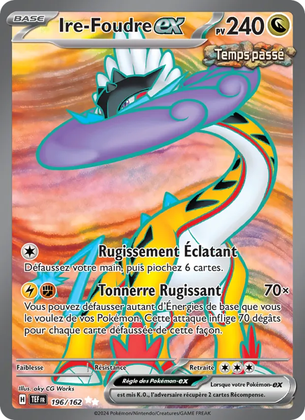 Carte Pokémon Ire-Foudre-ex de l'extension Forces Temporelles
