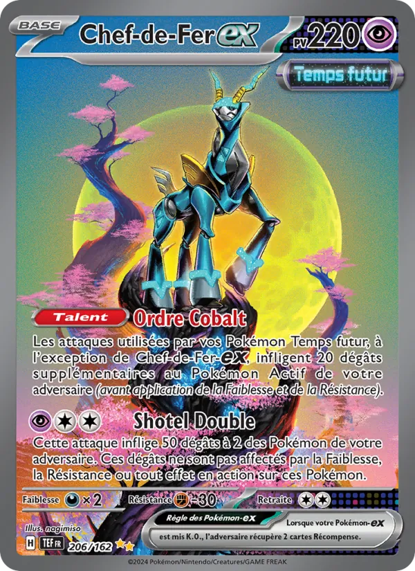 Carte Pokémon Chef-de-Fer-ex de l'extension Forces Temporelles
