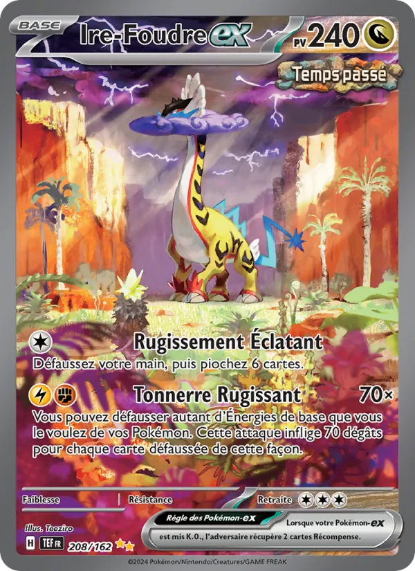 Carte Pokémon Ire-Foudre-ex de l'extension Forces Temporelles