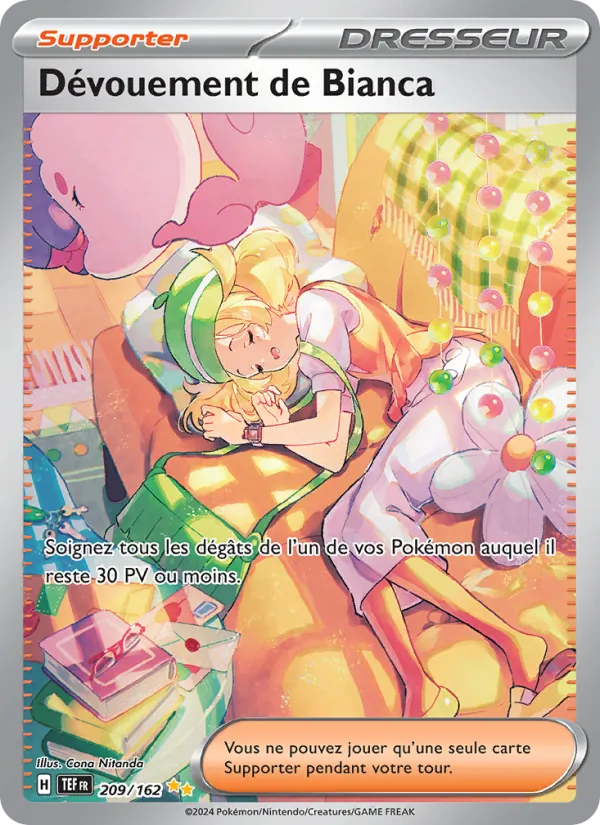 Carte Pokémon Dévouement de Bianca de l'extension Forces Temporelles