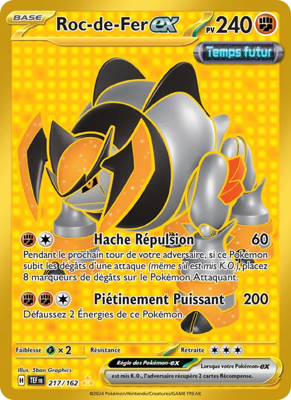 Carte Pokémon Roc-de-Fer-ex de l'extension Forces Temporelles