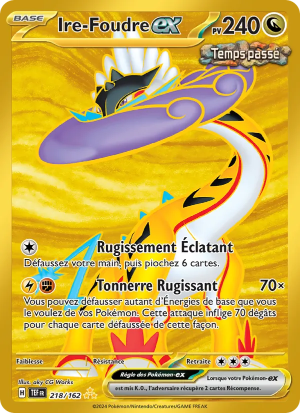 Carte Pokémon Ire-Foudre-ex de l'extension Forces Temporelles
