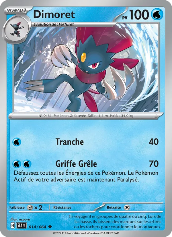 Carte Pokémon Dimoret de l'extension Fable Nébuleuse