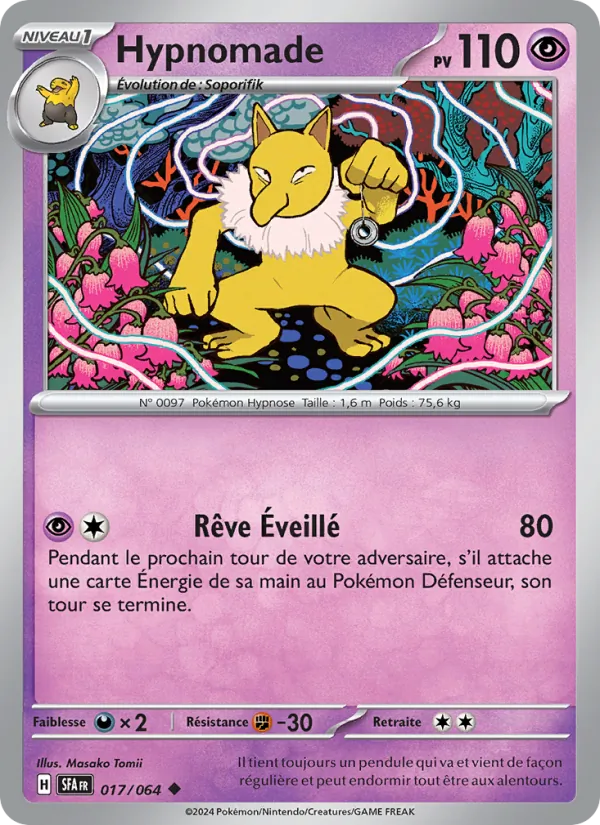 Carte Pokémon Hypnomade de l'extension Fable Nébuleuse