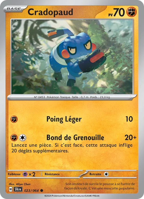 Carte Pokémon Cradopaud de l'extension Fable Nébuleuse