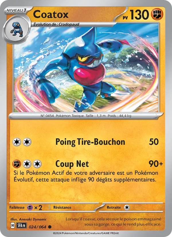 Carte Pokémon Coatox de l'extension Fable Nébuleuse