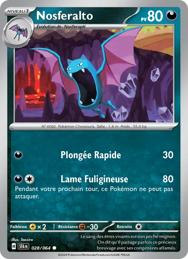 Carte Pokémon Nosferalto de l'extension Fable Nébuleuse