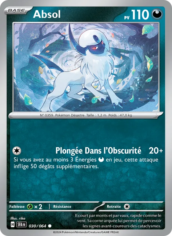 Carte Pokémon Absol de l'extension Fable Nébuleuse