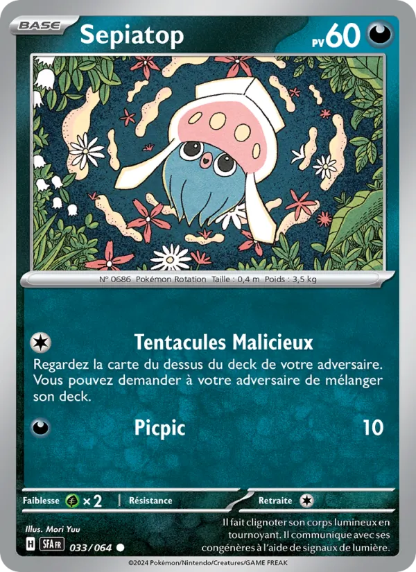 Carte Pokémon Sepiatop de l'extension Fable Nébuleuse