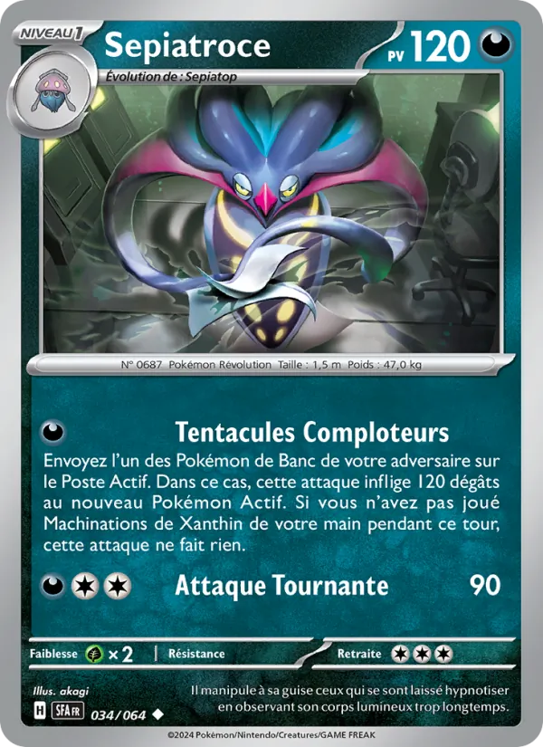 Carte Pokémon Sepiatroce de l'extension Fable Nébuleuse