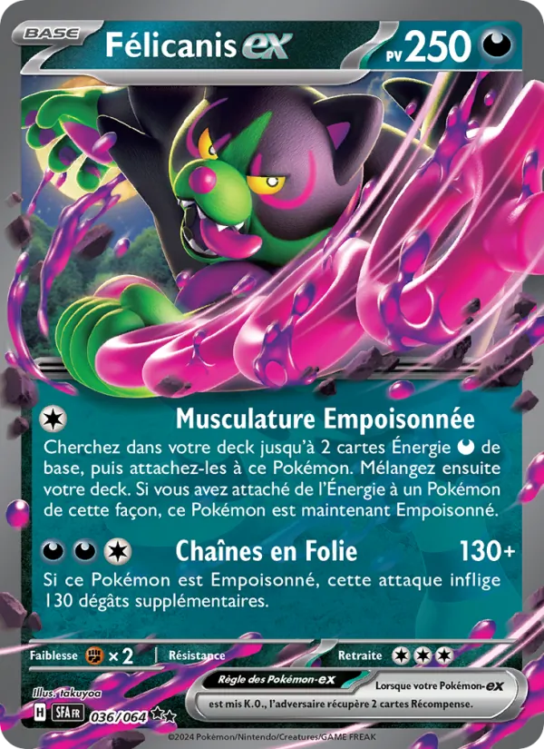 Carte Pokémon Félicanis-ex de l'extension Fable Nébuleuse