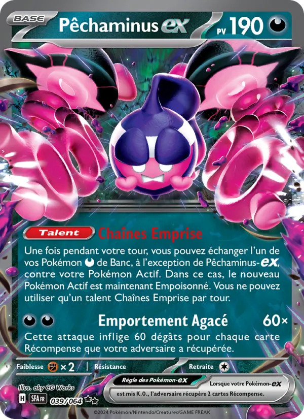 Carte Pokémon Pêchaminus-ex de l'extension Fable Nébuleuse