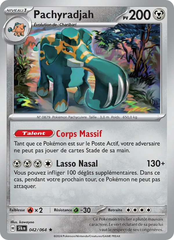 Carte Pokémon Pachyradjah de l'extension Fable Nébuleuse