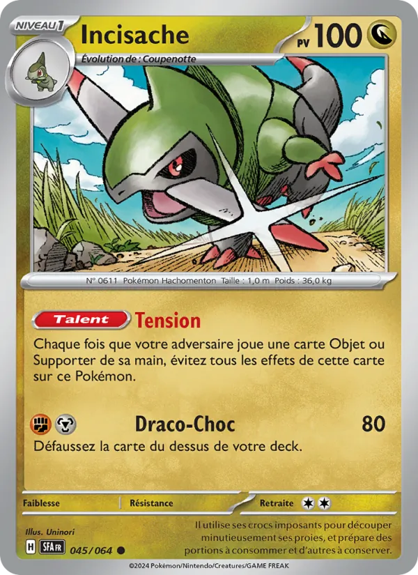 Carte Pokémon Incisache de l'extension Fable Nébuleuse