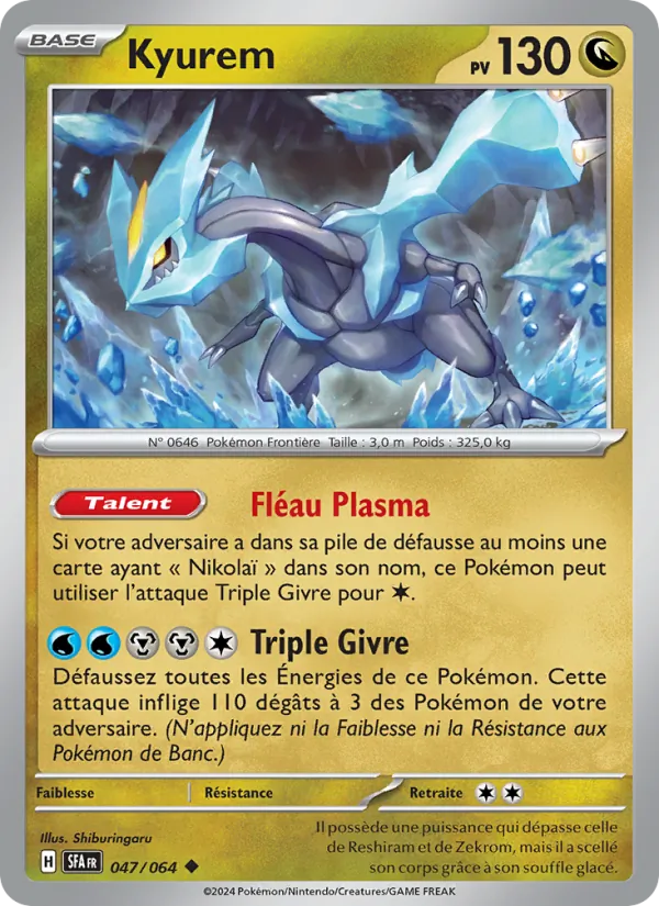 Carte Pokémon Kyurem de l'extension Fable Nébuleuse