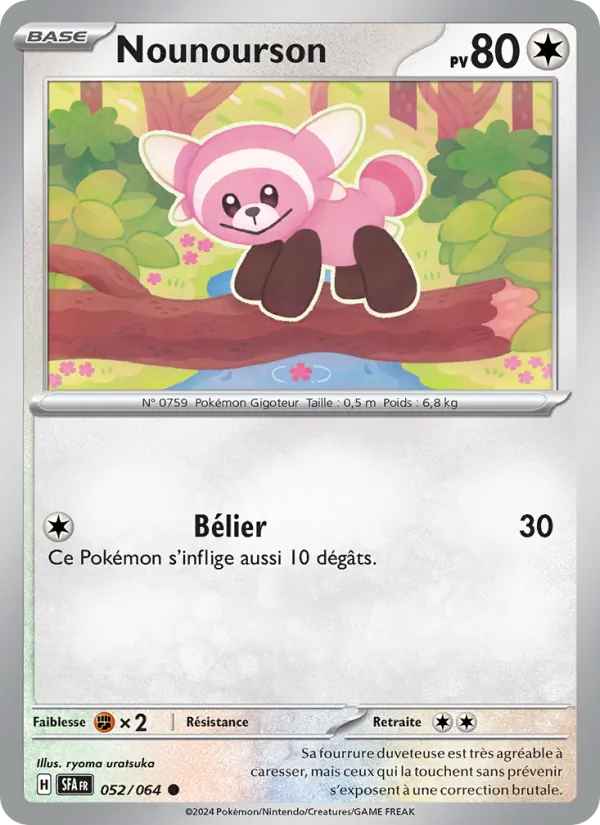 Carte Pokémon Nounourson de l'extension Fable Nébuleuse