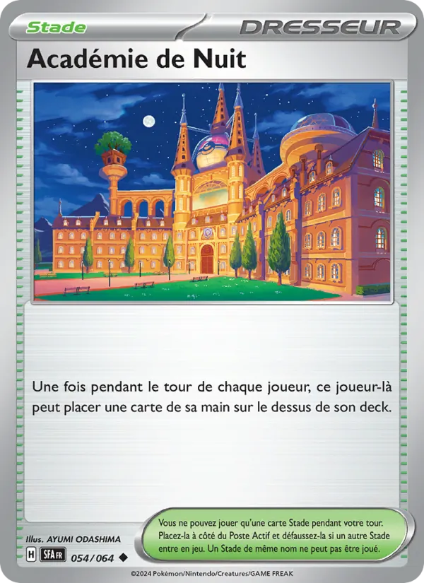 Carte Pokémon Académie de Nuit de l'extension Fable Nébuleuse