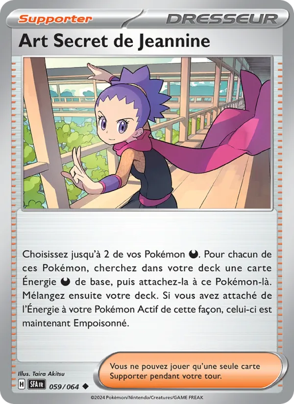 Carte Pokémon Art Secret de Jeannine de l'extension Fable Nébuleuse