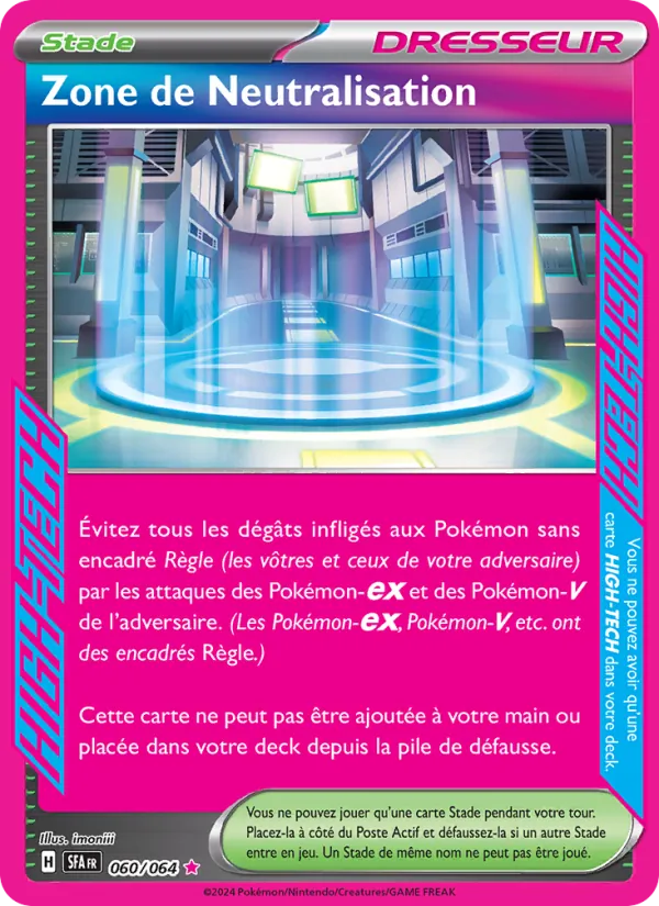 Carte Pokémon Zone de Neutralisation de l'extension Fable Nébuleuse