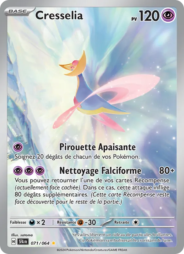 Carte Pokémon Cresselia de l'extension Fable Nébuleuse