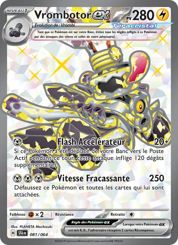 Carte Pokémon Vrombotor-ex de l'extension Fable Nébuleuse
