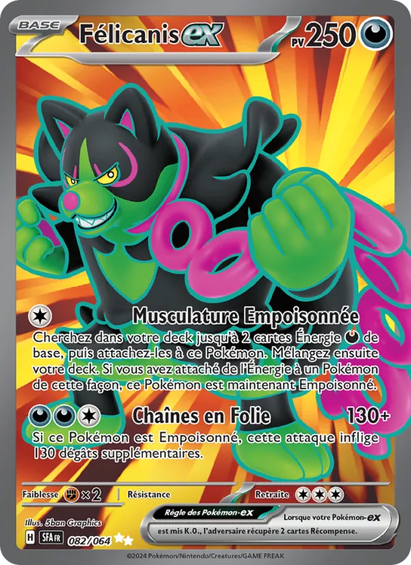 Carte Pokémon Félicanis-ex de l'extension Fable Nébuleuse