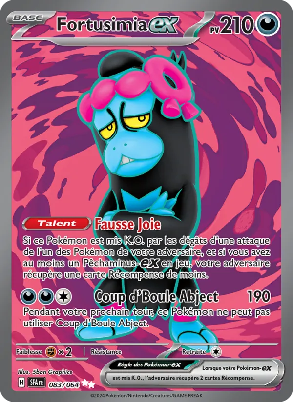 Carte Pokémon Fortusimia-ex de l'extension Fable Nébuleuse