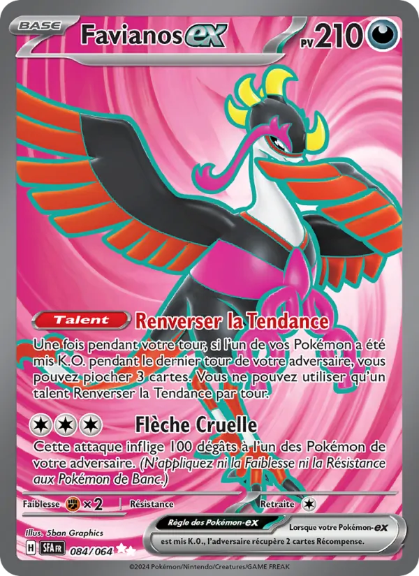 Carte Pokémon Favianos-ex de l'extension Fable Nébuleuse
