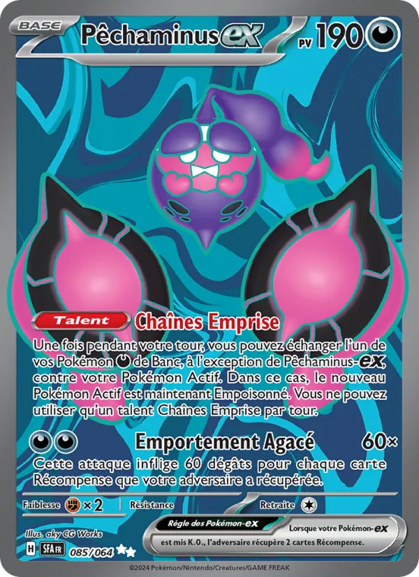 Carte Pokémon Pêchaminus-ex de l'extension Fable Nébuleuse