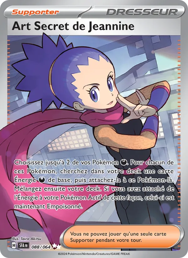 Carte Pokémon Art Secret de Jeannine de l'extension Fable Nébuleuse