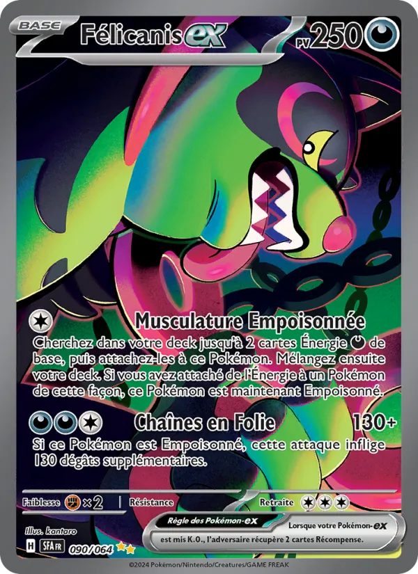 Carte Pokémon Félicanis-ex de l'extension Fable Nébuleuse
