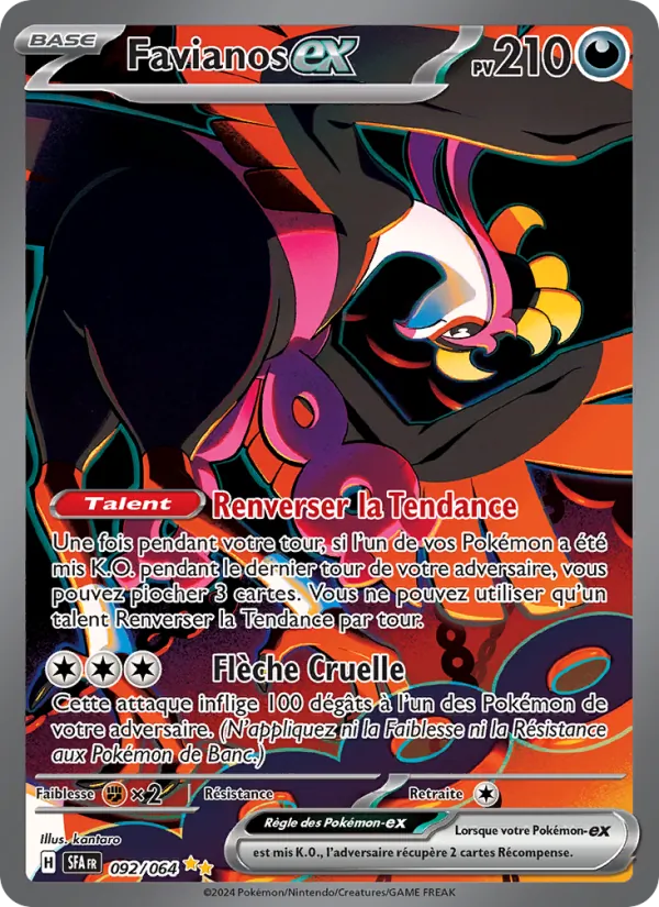 Carte Pokémon Favianos-ex de l'extension Fable Nébuleuse