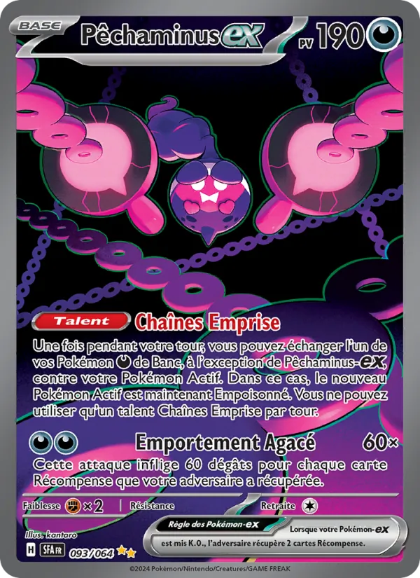 Carte Pokémon Pêchaminus-ex de l'extension Fable Nébuleuse